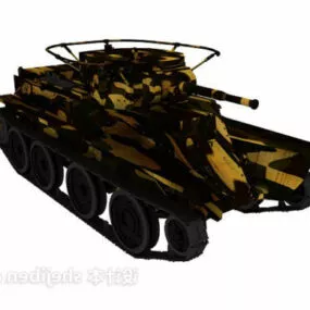 Vintage Military Tank 3d model