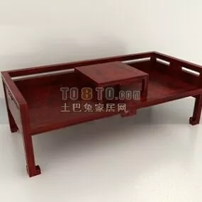 Chinese Antique Bench Chair 3d model