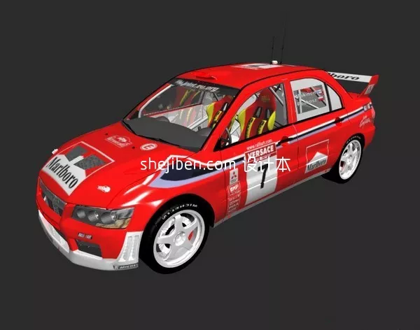 Mitsubishi Lancer Wrc Racing 3d model Mitsubishi Lancer Wrc Racing 3d model