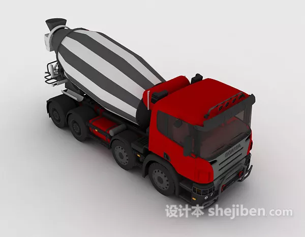 Cement Mixer Heavy Truck 3d model Cement Mixer Heavy Truck 3d model