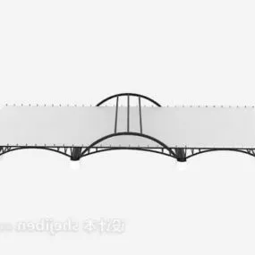Modern Bridge Steel Frame 3d model