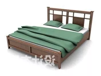 Chinese Wood Double Bed 3d model Chinese Wood Double Bed 3d model