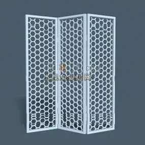 Modern Whiten Chinese Partition 3d model