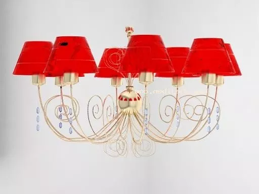 Classic Gold Ikea Chandelier 3d model Classic Gold Ikea Chandelier 3d model
