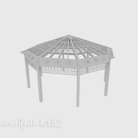 Modern Pavilion White Painted 3d model