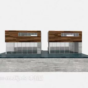 Modern Transparent Villa 3d model