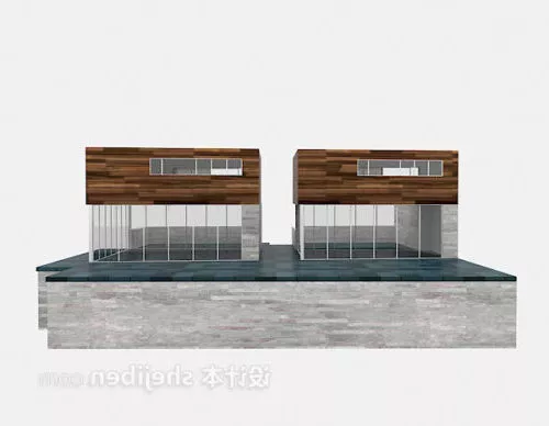 Modern Transparent Villa 3d model Modern Transparent Villa 3d model