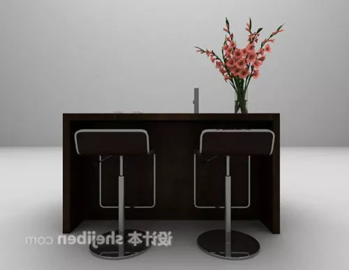 Bar Island Furniture Set 3d model