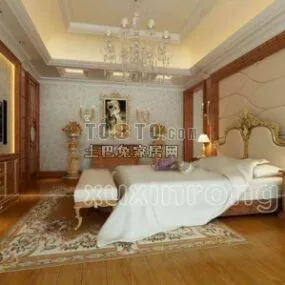 Antique Bedroom Interior 3d model