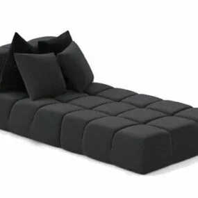 Modern Black Lounge Sofa 3d model