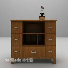 Modern Cabinet Wooden Design 3d model