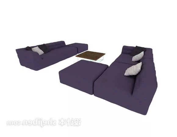 Purple Multi Seaters Sofa Sectional Style 3d model Purple Multi Seaters Sofa Sectional Style 3d model