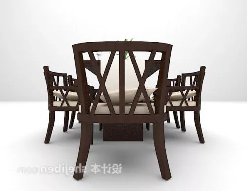 Dining Table Chair Modern Furniture 3d model