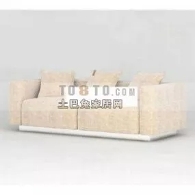 Thick Upholstered Sofa Furniture 3d model