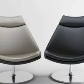 Modern Fillet Chair Leather 3d model