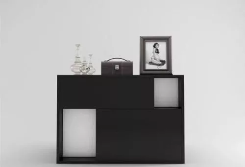 Modern Bedside Table Black Wooden 3d model Modern Bedside Table Black Wooden 3d model
