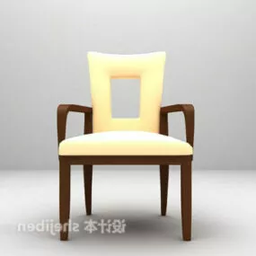 Modern Home Chair Wood Frame 3d model