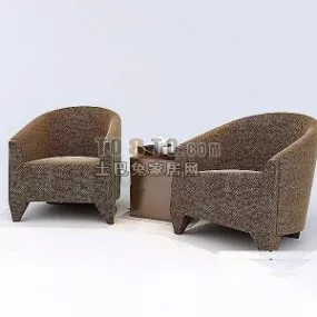 Country Casual Sofa Armchair 3d model