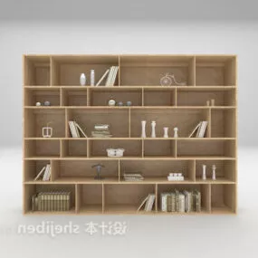 Modern Light Colored Bookcase 3d model
