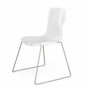 Modern Lounge Chair White Color 3d model