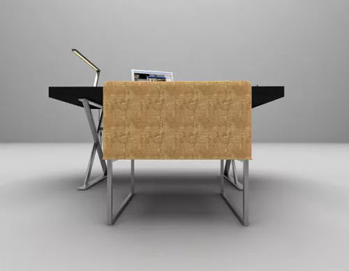 Minimalist Black Work Desk 3d model Minimalist Black Work Desk 3d model