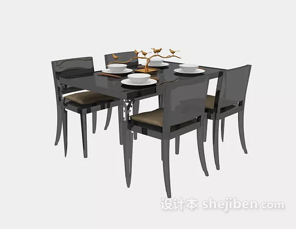 Long Table L Shape 3d model