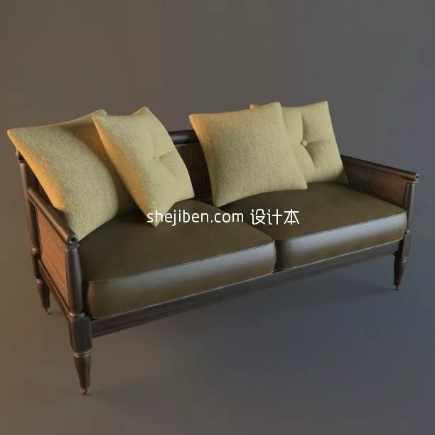 Upholstered Sofa Ferdinand 3d model