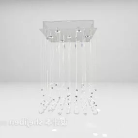 Modern Minimalist Crystal Chandelier 3d model