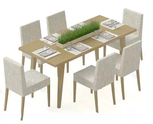 Minimalist Dining Table And Dining Chair 3d model Minimalist Dining Table And Dining Chair 3d model