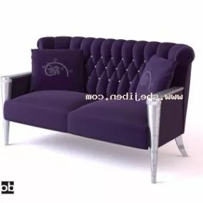 Casual Sofa Purple Color 3d model