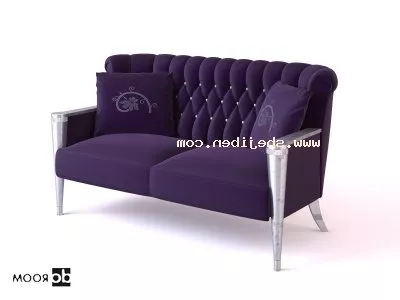 Casual Sofa Purple Color 3d model Casual Sofa Purple Color 3d model