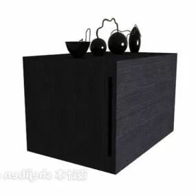 Modern Black Side Table 3d model