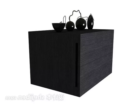 Modern Black Side Table 3d model Modern Black Side Table 3d model