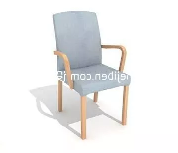 Low Back Block Armchair 3d model