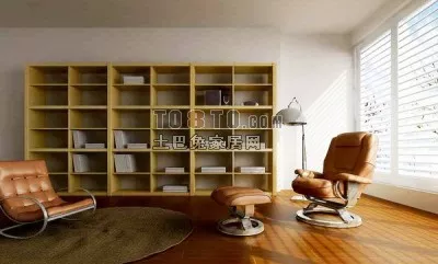 Study Room Interior Minimalist Style 3d model Study Room Interior Minimalist Style 3d model