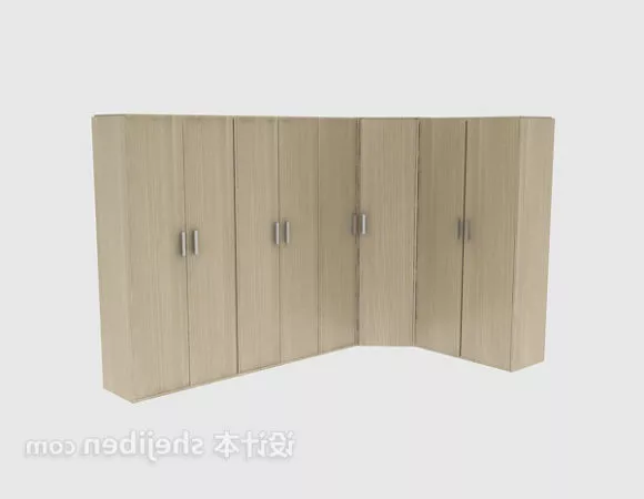 Wardrobe Oval Shape 3d model