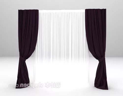 Curtain Old Pattern Texture 3d model