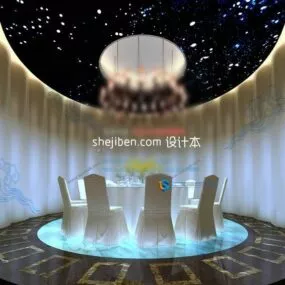 Restaurant Round Dinning Table 3d model