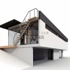 Simple Villa Modern Style 3d model