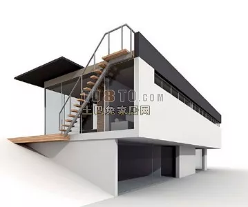 Simple Villa Modern Style 3d model Simple Villa Modern Style 3d model