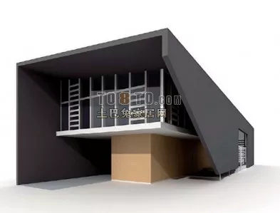 Office Highrise Building Exterior 3d model