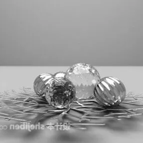 Modern Stainless Steel Ornament 3d model