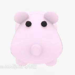 Pink Piggy Children Stuffed Toy 3d model