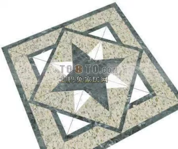 Modern Floor Tiles Star Shape 3d model Modern Floor Tiles Star Shape 3d model