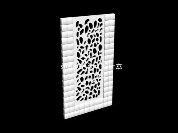 Modern Carved Partition Frame 3d model Modern Carved Partition Frame 3d model