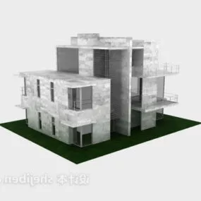 Modern Style Stone Villa 3d model
