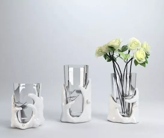 Art Vase With Flower 3d model