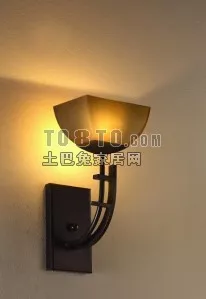 Floor Lamp Crystal Panel Shade 3d model