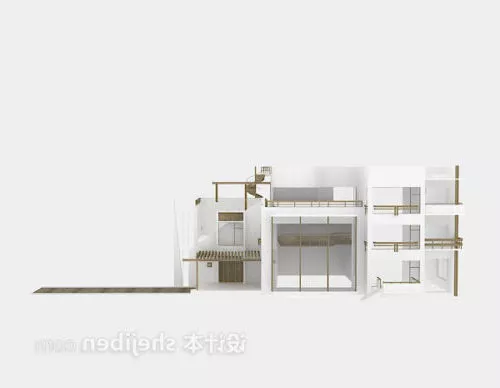 Modern White Villa European Style 3d model Modern White Villa European Style 3d model