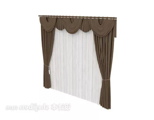 Thin Curtain Transparent Textile 3d model